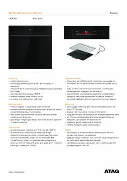 Product informatie ATAG oven OX8671D