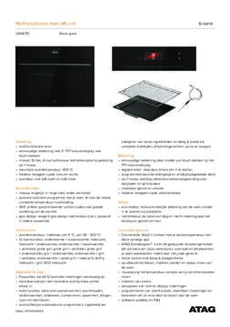 Product informatie ATAG oven inbouw OX6471C