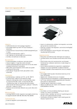 Product informatie ATAG oven met magnetron inbouw CX8495D