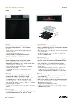 Product informatie ATAG oven met magnetron inbouw CX8611D