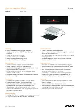 Product informatie ATAG oven met magnetron inbouw CX8671D