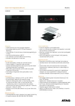 Product informatie ATAG oven met magnetron inbouw CX8695D