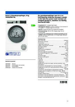 Product informatie BOSCH droger warmtepomp WQG235D7NL 