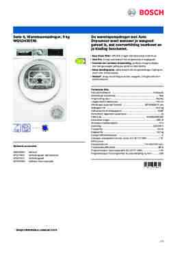 Product informatie BOSCH droger warmtepomp WQG243DENL