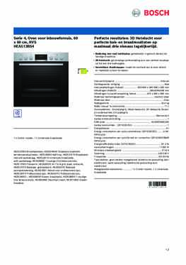 Product informatie BOSCH oven inbouw rvs HEA513BS4
