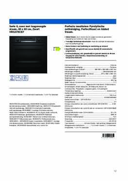 Product informatie BOSCH oven inbouw zwart HRG578CB7
