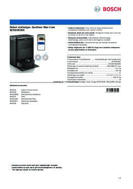 Product informatie BOSCH robot stofzuiger zwart BCRDW3BX