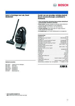 Product informatie BOSCH stofzuiger zwart BGB6X320