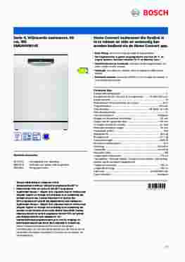 Product informatie BOSCH vaatwasser SMS4HVW14E