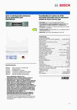Product informatie BOSCH vaatwasser inbouw SMI4HBS12E