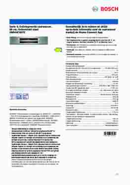 Product informatie BOSCH vaatwasser inbouw SMI4HCS07E