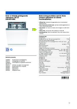 Product informatie BOSCH vaatwasser inbouw SMV4EVX00E