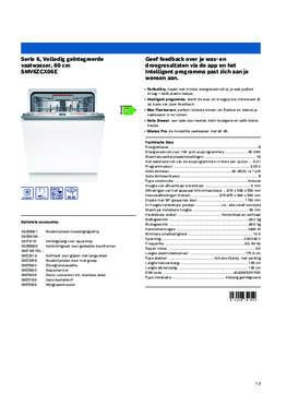 Product informatie BOSCH vaatwasser inbouw SMV6ZCX06E