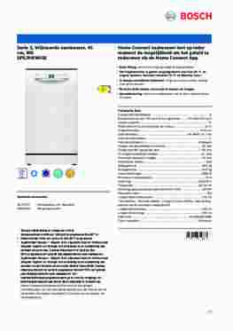 Product informatie BOSCH vaatwasser smal vrijstaande SPS2HKW55E