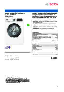 Product informatie BOSCH wasmachine WGJ23400NL