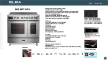 Product informatie ELBA fornuis inductie EBS 965T IMXX