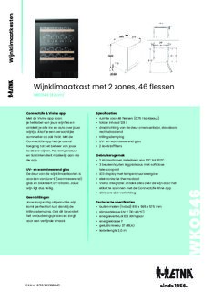 Product informatie ETNA wijnkoelkast WKO546