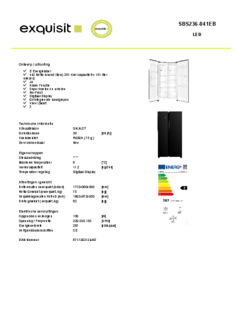 Product informatie EXQUISIT amerikaanse koelkast SBS236 041EB