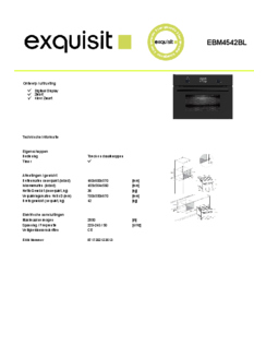 Product informatie EXQUISIT combi magnetron inbouw EBM4542BL