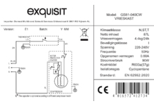 Product informatie EXQUISIT vrieskast GS81 040CW