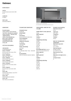 Product informatie FALMEC afzuigkap downdraft DOWN90D3R