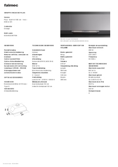 Product informatie FALMEC afzuigkap inbouw GRUPPO INCASSO PLUS 105 RVS
