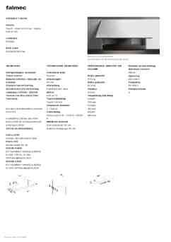 Product informatie FALMEC afzuigkap inbouw VIRGOTOUCH60WBL