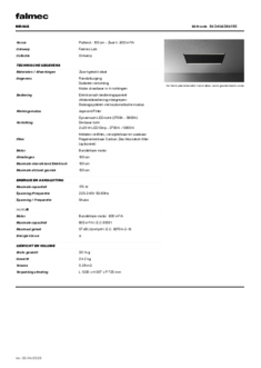 Product informatie FALMEC afzuigkap plafond MIRAGE100B
