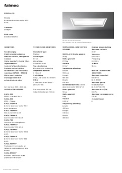Product informatie FALMEC afzuigkap plafond NUVO90W
