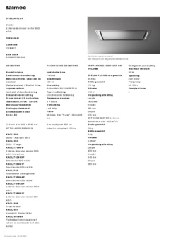 Product informatie FALMEC afzuigkap plafond STELLPLUS127