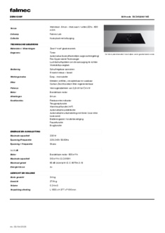 Product informatie FALMEC inductie kookplaat met afzuiging inbouw ZERO EASY 84BM
