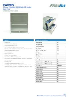Product informatie FHIABA koelkast onderbouw UC2D75PO