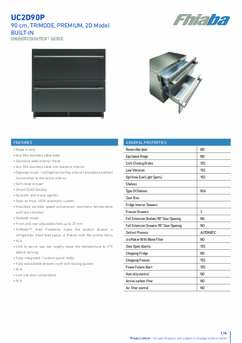 Product informatie FHIABA koelkast onderbouw UC2D90P
