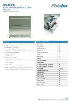 Product informatie FHIABA koelkast onderbouw UC2D90PO