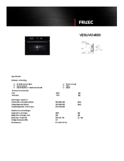Product informatie FRILEC oven met magnetron inbouw VESUVIO4550