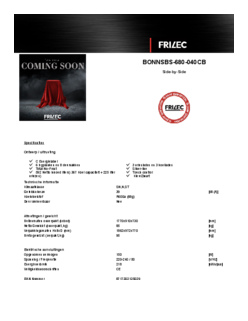 Product informatie FRILEC side by side koelkast BONNSBS 680 040CB