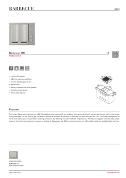 Product informatie FULGOR MILANO barbecue inbouw FOBQ 602 G X