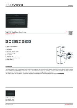 Product informatie FULGOR MILANO oven inbouw FUO 9609 MT MBK