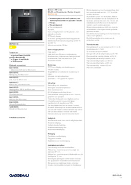 Product informatie GAGGENAU oven BOP220102
