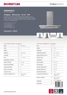 Product informatie INVENTUM afzuigkap AKB9000RVS