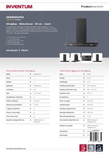 Product informatie INVENTUM afzuigkap AKB9000ZWA