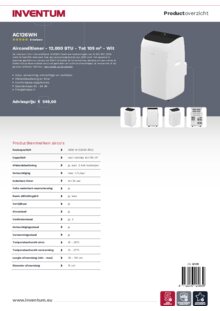 Product informatie INVENTUM airco AC126WH