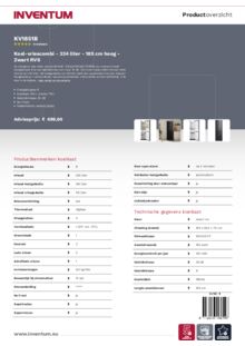 Product informatie INVENTUM koelkast KV1851B