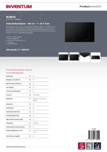Product informatie INVENTUM kookplaat inbouw IKI8045