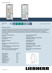 Product informatie LIEBHERR koelkast CNgwc 5723 22