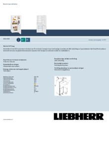 Product informatie LIEBHERR koelkast CUe 2331 26