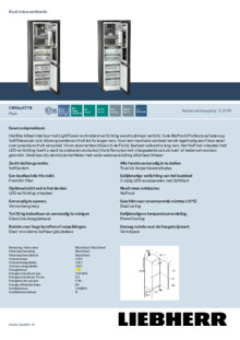 Product informatie LIEBHERR koelkast blacksteel CBNbsd 578i 22