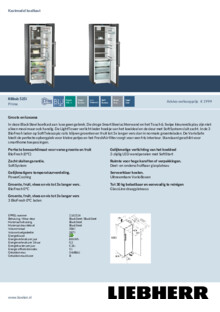 Product informatie LIEBHERR koelkast blacksteel RBbsb 525i 23