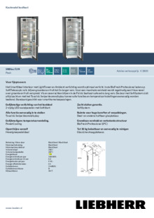 Product informatie LIEBHERR koelkast blacksteel SRBbsc 529i 22