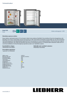 Product informatie LIEBHERR koelkast darkgrey Rdgd 1400 20